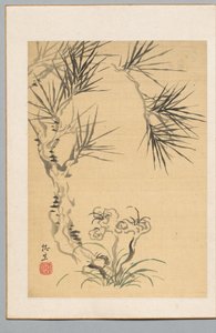 Pinheiro e fungo, século XIX. de Tsubaki Chinzan