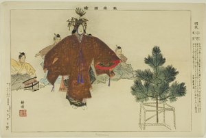 Hagoromo, da série "Pictures of No Performances (Nogaku Zue)" de Tsukioka Kogyo
