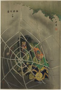 Tsuchi-gumo, da série "One Hundred No Dramas (Nogaku hyakuban)" de Tsukioka Kogyo
