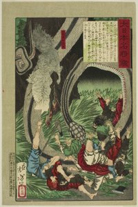 O Fantasma do Grande General Tamichi (Daishogun Tamichi no rei), da série "A Mirror of Famous Japanese Generals (Dai Nihon meisho kagami)" de Tsukioka Yoshitoshi