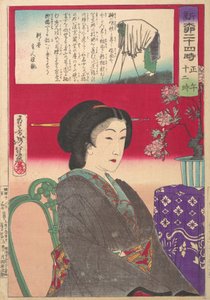 Tenty-for-r-ho-rs em Shinbashi Yanagibashi: 12 em diante. Shinyanagi Nijuyoji, Gozen Juniji. .. .. , 1880. de Tsukioka Yoshitoshi