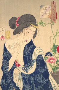 Acordar: Uma Garota da Era Koka 1844-1848, 1888. de Tsukioka Yoshitoshi