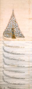 Um Firman autorizando a ordem capuchinha dos monges a viajar no leste, c.1628 (ver também 195231) de Turkish School