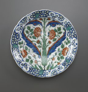 Prato, Iznik, dinastia otomana, 1570-75, (ceramic)
