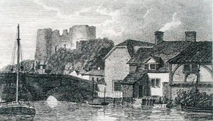 Vista de Tunbridge, gravada por Murray, do livro de recortes de Michael Faraday (gravação) de Turner (after)