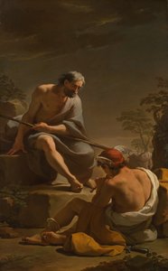 Mercury Lulling Argus para dormir, c.1770-1775