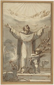 São Domingos em oração de Ubaldo Gandolfi