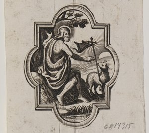 Emblema com Cristo e o Cordeiro de Deus de Ubekendt