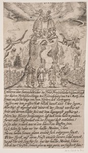 Encontro de Frederik III e Karl Gustav X em Frederiksborg. revista satírica de Ubekendt
