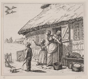 Ilustração para "Storken er kommen", poema de Gotfred Rode