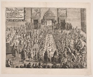 "Mensa Ducalis". O convite do duque Christian Albrecht após a inauguração da Universidade de Kiel de Ubekendt