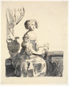 Retrato de uma senhora, sentada, meia figura de Ubekendt
