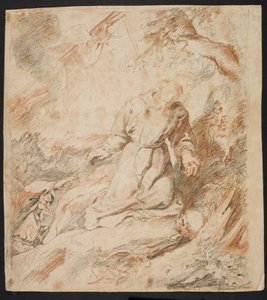 O estigma de Den hellige Frants de Ubekendt efter Peter Paul Rubens