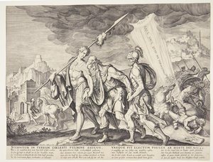 O cego Saulo levou a Damasco de Ubekendt efter Philips Galle efter forlæg af Maarten van Heemskerck