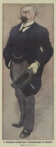 Príncipe Konrad de Hohenlohe-Schillingsfurst, governador austríaco de Trieste de Ugo Finozzi
