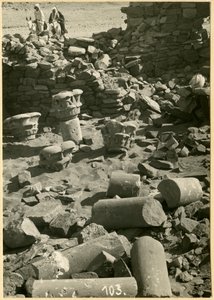 Ruínas da igreja medieval de Serreh, Sitte Gasma, Sudão, fotografia de Ugo Monneret de Villard de Ugo Monneret de Villard