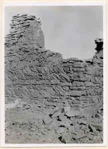 Ruínas da igreja do sul, pormenor da alvenaria, Sabagura, Egito, fotografia de Ugo Monneret de Villard de Ugo Monneret de Villard