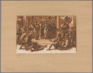 Morte de Ananias de Ugo da Carpi
