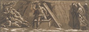 Ressurreição de Cristo, c. 1520-27. de Ugo da Carpi