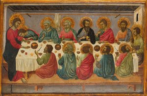 A Última Ceia, c. 1325-30. de Ugolino da Siena
