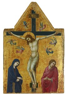 A Crucifixão com a Virgem, São João e os Anjos de Ugolino di Nerio