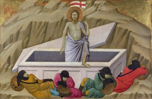 Ugolino di Nerio (ca. 1280-1349) The Resurrection (From the Basilica of Santa Croce, Florence) Tempera no painel c. 1324-1325 National Gallery, Londres 40,5x56,5