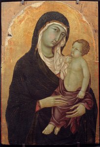 Pintura da Virgem com o Menino em madeira de Ugolino di Nerio