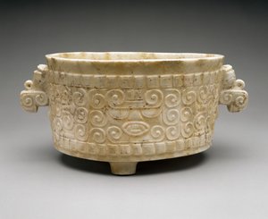 Vaso de Tripé com Pássaros, Terminal Classic, 800-1000 (mármore) de Ulua Ulua