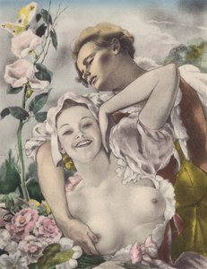 Ilustração de Brunelleschi para Contes et Nouvelles de La Fontaine (litografia a cores) de Umberto (after) Brunelleschi