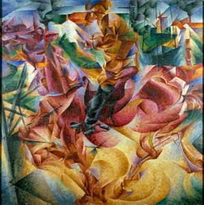 Futurismo: "Elasticita" (Elasticite) Pintura de Umberto Boccioni (1882-1916)
