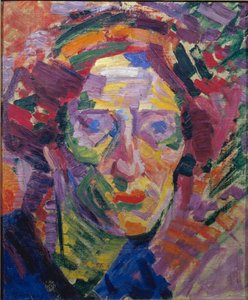 Futurismo: "Retrato de Mulher" ou "Retrato da Condessa Casanova" Pintura de Umberto Boccioni (1882-1916) de Umberto Boccioni