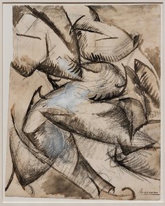 Eu quero le formas humanas em movimento (Músculos em movimento) de Umberto Boccioni