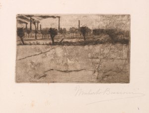 Paisagem com Plantas Industriais de Umberto Boccioni
