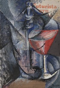 Still Life: Vidro e Sifão, c.1914 (colagem, guache, caneta e tinta)
