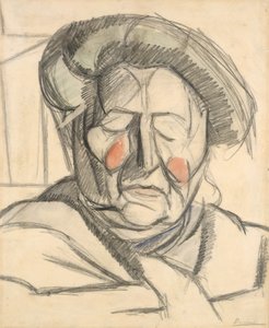 Os artistas mãe, 1915 (grafite e aguarela lava no papel) de Umberto Boccioni