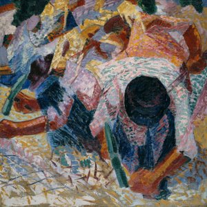 Os Pavers da rua, 1914. de Umberto Boccioni
