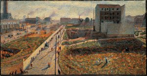 As fábricas da Porta Romana em Milão (Óleo sobre tela