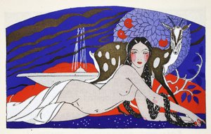 A menina das tranças compridas (estêncil estampado)