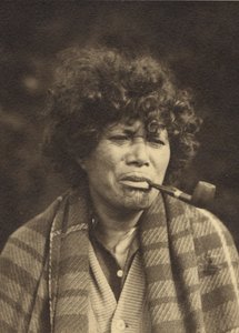 Estudo de Personagem Maori, c.1927 (impressão em gelatina de prata) de Una Garlick