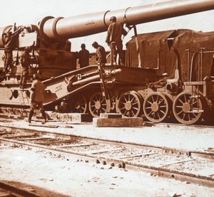 Arma ferroviária 370 chamada Louise, Mailly, norte da França, c1914-c1918 de Unbekannt