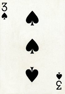3 de espadas de um baralho de cartas de baralho Goodall & Son Ltd., c1940 de Unbekannt