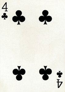4 de clubes de um baralho de cartas de baralho Goodall & Son Ltd., c1940 de Unbekannt