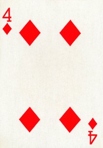 4 de ouros de um baralho de cartas de baralho Goodall & Son Ltd., c1940 de Unbekannt