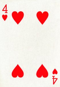 4 de Copas de um baralho de cartas de baralho Goodall & Son Ltd., c1940 de Unbekannt