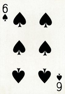 6 de espadas de um baralho de cartas de baralho Goodall & Son Ltd., c1940 de Unbekannt