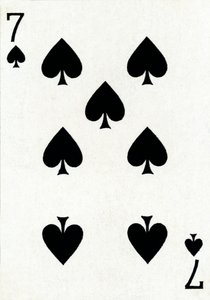 7 de espadas de um baralho de cartas de baralho Goodall & Son Ltd., c1940 de Unbekannt