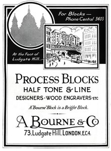 A. Bourne & Co. Advert - Process Blocks, 1919 de Unbekannt