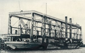 Uma estrada de ferro flutuante, 1922. de Unbekannt