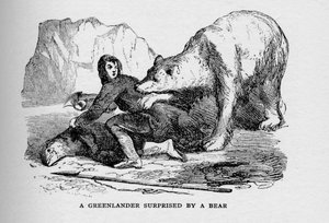 Um gronelandês surpreendido por um urso, c1927, 1928 de Unbekannt