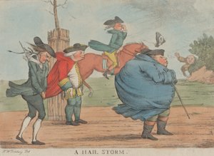 Uma tempestade de granizo, 1800-1820. de Unbekannt